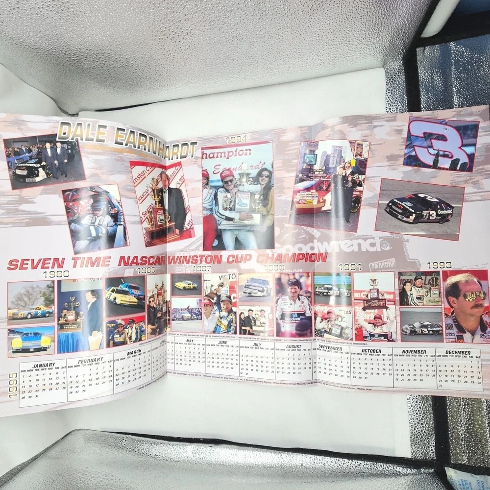 1995 Superstars of NASCAR Calendar Dale Earnhardt Gordon Championship Foldout